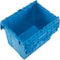 Global Industrial Distribution Container With Hinged Lid, 21-7/8x15-1/4x17-1/4, Blue 257811BL - alternate 6